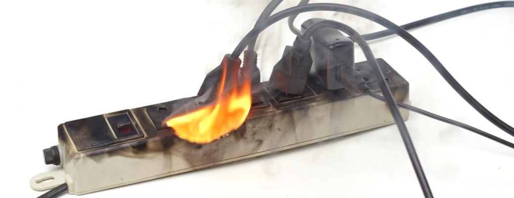 Electrical-Fire-Overloaded-Power-Strip-Fire-Damage-Restoration-Near-Mesa-Arizona Total Home Restoration-1040x400